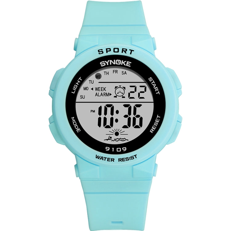 SYNOKE 9109 Student Multifunctional Waterproof Colorful Luminous Electronic Watch, Black, Pink, White, Lake Green