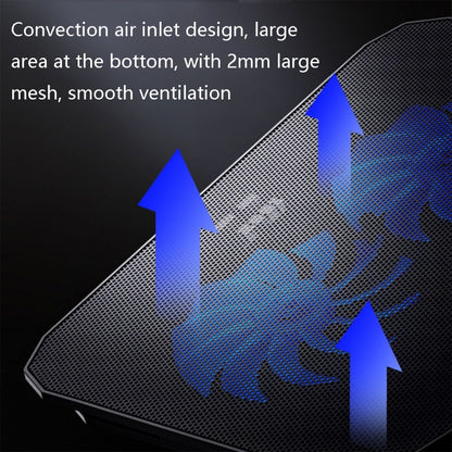 ICE COOREL N106 Laptop Base Adjustment Radiator Dual-Fan Notebook Cooling Bracket, Standard Version (Blue Light), Luxury Version (Knight Dark), Luxury Version (Ivory White), Luxury Version (Sea Blue), Flagship Version (Knight Black)