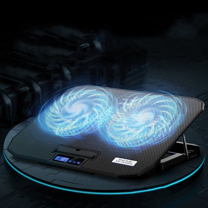 ICE COOREL N106 Laptop Base Adjustment Radiator Dual-Fan Notebook Cooling Bracket, Standard Version (Blue Light), Luxury Version (Knight Dark), Luxury Version (Ivory White), Luxury Version (Sea Blue), Flagship Version (Knight Black)