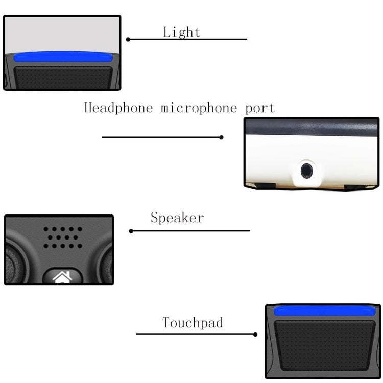 Bluetooth Wireless Six-Axis Programmable Dual-Vibration Gamepad For PS4, Red, Gold, Blue