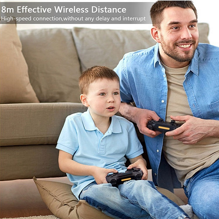 Bluetooth Wireless Six-Axis Programmable Dual-Vibration Gamepad For PS4, Red, Gold, Blue