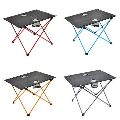 8249 Outdoor Ultra Light Aluminum Folding Table Small Portable Picnic Table, Red, Blue, Orange, Silver Gray