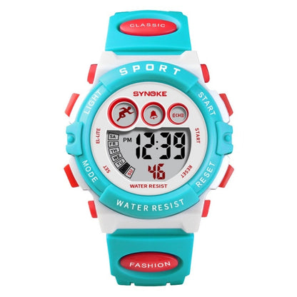 SYNOKE 9802 Children Sports Waterproof Digital Watch, Blue White, Blue Orange, Black Blue