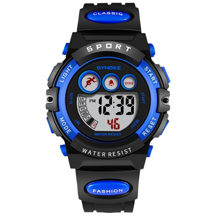 SYNOKE 9802 Children Sports Waterproof Digital Watch, Blue White, Blue Orange, Black Blue
