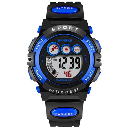 SYNOKE 9802 Children Sports Waterproof Digital Watch, Blue White, Blue Orange, Black Blue