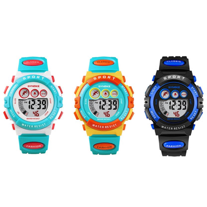 SYNOKE 9802 Children Sports Waterproof Digital Watch, Blue White, Blue Orange, Black Blue