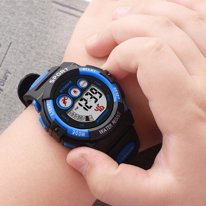 SYNOKE 9802 Children Sports Waterproof Digital Watch, Blue White, Blue Orange, Black Blue