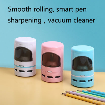 XCQ-01 Multifunctional Desktop Vacuum Cleaner with Pencil Sharpener Function, White, Pink, Blue