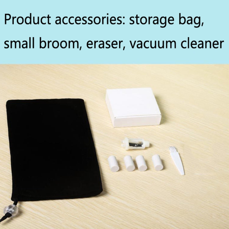XCQ-01 Multifunctional Desktop Vacuum Cleaner with Pencil Sharpener Function, White, Pink, Blue