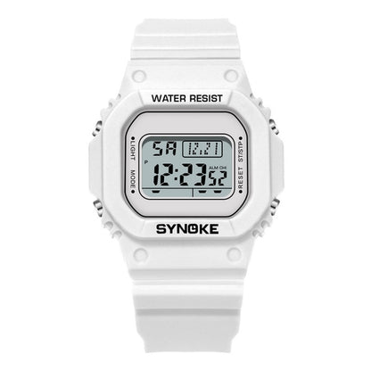 SYNOKE 9620 Couple Sports Plastic Strap Electronic Watch, Broth Green, Teenage Pink, Cool Black, Angel White, Transparent White, Transparent Black, Transparent Pink, Transparent Coffee