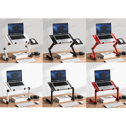 Oatsbasf Folding Computer Desk Laptop Stand Foldable Lifting Heightening Storage Portable Rack,Style:, L01 Black, L02 White, L02  Black
