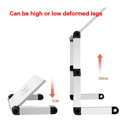 Oatsbasf Folding Computer Desk Laptop Stand Foldable Lifting Heightening Storage Portable Rack,Style:, L01 Black, L02 White, L02  Black