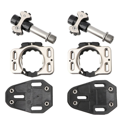 MEROCA Road Lock Shoes Card Three Pardin Bicycle Lollipops Self-Locking Pedal With Lock, Style:, Titanium Alloy Axis (Black), Titanium Alloy Axis (Red), Steel Axis (Black), Steel Axis (Red)