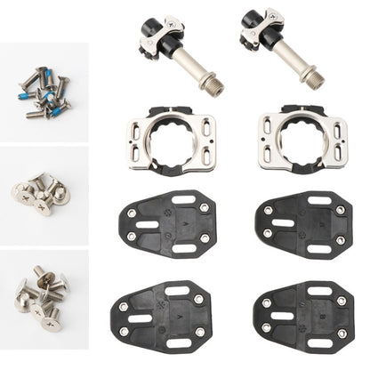 MEROCA Road Lock Shoes Card Three Pardin Bicycle Lollipops Self-Locking Pedal With Lock, Style:, Titanium Alloy Axis (Black), Titanium Alloy Axis (Red), Steel Axis (Black), Steel Axis (Red)