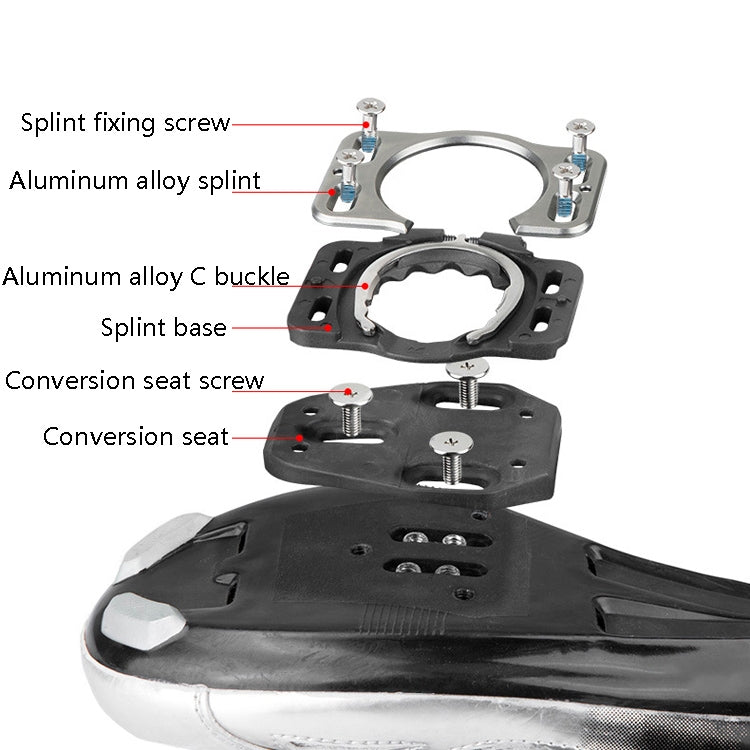 MEROCA Road Lock Shoes Card Three Pardin Bicycle Lollipops Self-Locking Pedal With Lock, Style:, Titanium Alloy Axis (Black), Titanium Alloy Axis (Red), Steel Axis (Black), Steel Axis (Red)