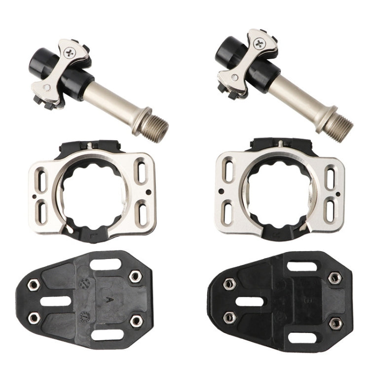 MEROCA Road Lock Shoes Card Three Pardin Bicycle Lollipops Self-Locking Pedal With Lock, Style:, Titanium Alloy Axis (Black), Titanium Alloy Axis (Red), Steel Axis (Black), Steel Axis (Red)