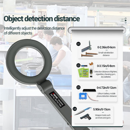 ANENG  DM3004 Handheld Metal Detector High-Precision Sensitivity Station Airport Detection Scanning Detector, Without  Battery