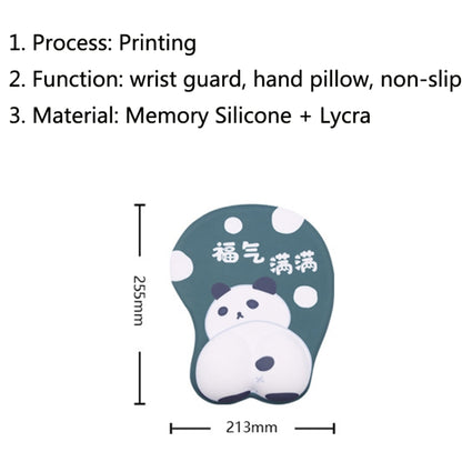 Silicone Hand Rest Thickened Wrist Mouse Pad, RJ-011 Cat Star, RJ-012 Big Face, RJ-013 Love Kiki, RJ-014 Blessing Full