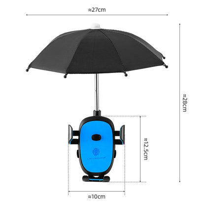 CYCLINGBOX BG-2935 Bicycle Mobile Phone Bracket With Umbrella Waterproof Navigation Electric Car Mobile Phone Frame, Style:, Handlebar Installation (Black), Handlebar Installation (Red), Handlebar Installation (Blue), Handlebar Installation (Yellow)