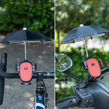 CYCLINGBOX BG-2935 Bicycle Mobile Phone Bracket With Umbrella Waterproof Navigation Electric Car Mobile Phone Frame, Style:, Handlebar Installation (Black), Handlebar Installation (Red), Handlebar Installation (Blue), Handlebar Installation (Yellow)