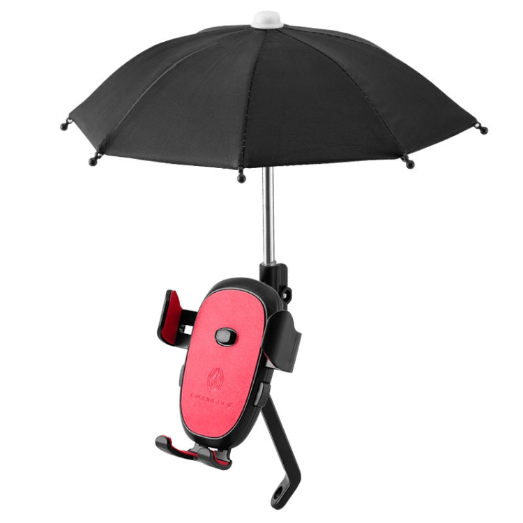 CYCLINGBOX BG-2935 Bicycle Mobile Phone Bracket With Umbrella Waterproof Navigation Electric Car Mobile Phone Frame, Style:, Handlebar Installation (Black), Handlebar Installation (Red), Handlebar Installation (Blue), Handlebar Installation (Yellow)