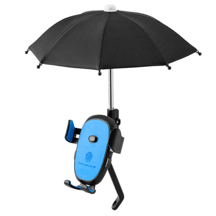 CYCLINGBOX BG-2935 Bicycle Mobile Phone Bracket With Umbrella Waterproof Navigation Electric Car Mobile Phone Frame, Style:, Handlebar Installation (Black), Handlebar Installation (Red), Handlebar Installation (Blue), Handlebar Installation (Yellow)