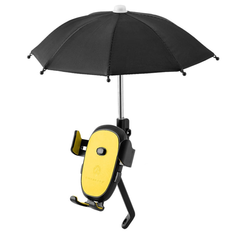 CYCLINGBOX BG-2935 Bicycle Mobile Phone Bracket With Umbrella Waterproof Navigation Electric Car Mobile Phone Frame, Style:, Handlebar Installation (Black), Handlebar Installation (Red), Handlebar Installation (Blue), Handlebar Installation (Yellow)