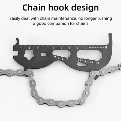 CYCLINGBOX Mountain Bicycle Chain Wear Measuring Ruler Measuring Chain Ruler Inspection Tool, CYCLINGBOX Measuring Ruler
