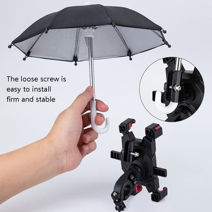 CYCLINGBOX Bicycle Mobile Phone Bracket With Parasol Rider Mobile Phone Frame, Style:, Handlebar Installation (Black), Handlebar Installation (Red), Handlebar Installation (Yellow), Handlebar Installation (Bue), Rearview Mirror Installation (Black)