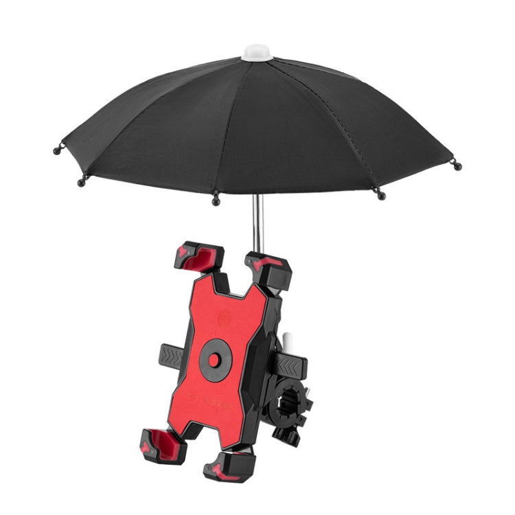 CYCLINGBOX Bicycle Mobile Phone Bracket With Parasol Rider Mobile Phone Frame, Style:, Handlebar Installation (Black), Handlebar Installation (Red), Handlebar Installation (Yellow), Handlebar Installation (Bue), Rearview Mirror Installation (Black)