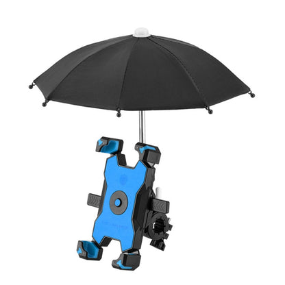 CYCLINGBOX Bicycle Mobile Phone Bracket With Parasol Rider Mobile Phone Frame, Style:, Handlebar Installation (Black), Handlebar Installation (Red), Handlebar Installation (Yellow), Handlebar Installation (Bue), Rearview Mirror Installation (Black)
