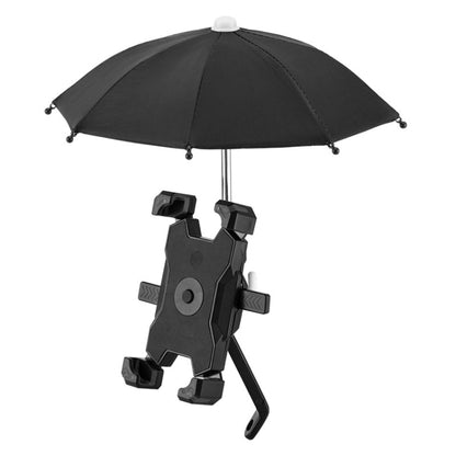 CYCLINGBOX Bicycle Mobile Phone Bracket With Parasol Rider Mobile Phone Frame, Style:, Handlebar Installation (Black), Handlebar Installation (Red), Handlebar Installation (Yellow), Handlebar Installation (Bue), Rearview Mirror Installation (Black)