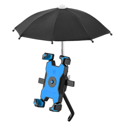 CYCLINGBOX Bicycle Mobile Phone Bracket With Parasol Rider Mobile Phone Frame, Style:, Handlebar Installation (Black), Handlebar Installation (Red), Handlebar Installation (Yellow), Handlebar Installation (Bue), Rearview Mirror Installation (Black)