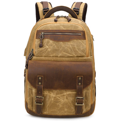 K813 Retro SLR Camera Bag Canvas Shoulder Computer Camera Bag, Blue, Khaki, Soil Yellow, Grey