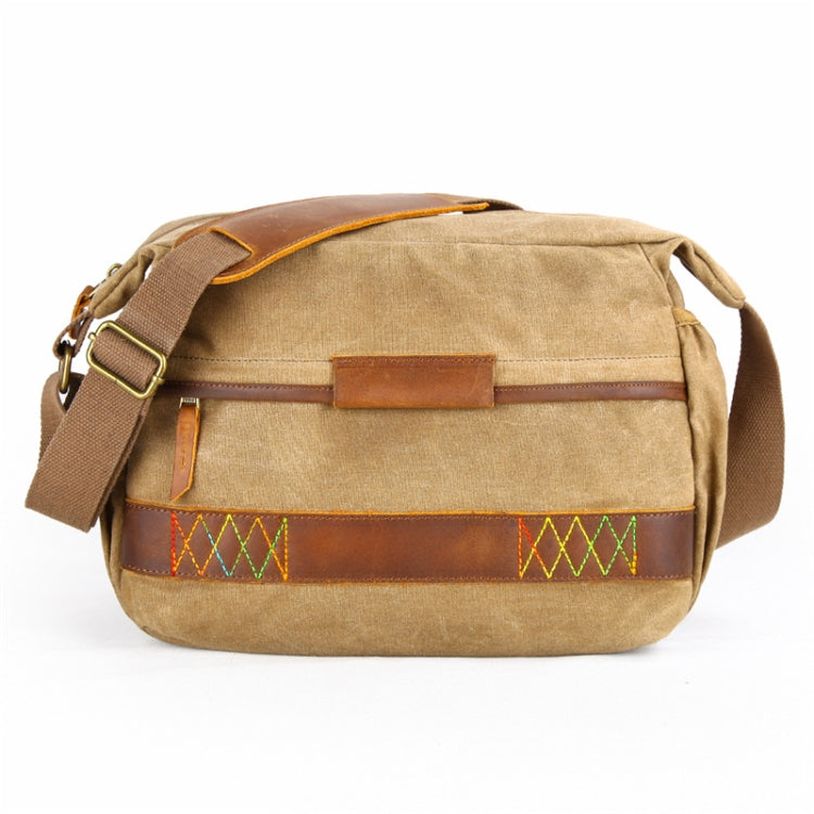 3037 SLR Camera Bag Shoulder Waterproof Messenger Camera Bag, Khaki, Green, Gray