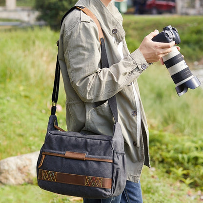 3037 SLR Camera Bag Shoulder Waterproof Messenger Camera Bag, Khaki, Green, Gray