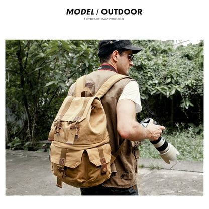FB-1235-32 SLR Camera Canvas Bag Casual Shoulder Digital Bag, Green, Khaki