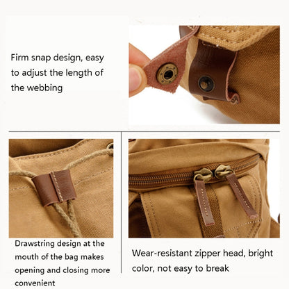 FB-1235-32 SLR Camera Canvas Bag Casual Shoulder Digital Bag, Green, Khaki