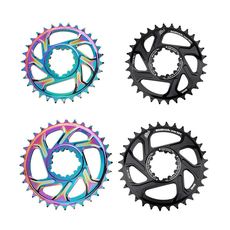 BDSNAIL Mountain Bike Single Disk GXP Direct-Shaped Integrated Disk Positive And Negative Tooth Disc, 30T (Black), 32T (Black), 34T (Black), 36T (Black), 38T (Black)
