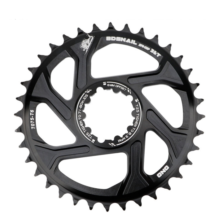 BDSNAIL Mountain Bike Single Disk GXP Direct-Shaped Integrated Disk Positive And Negative Tooth Disc, 30T (Black), 32T (Black), 34T (Black), 36T (Black), 38T (Black)