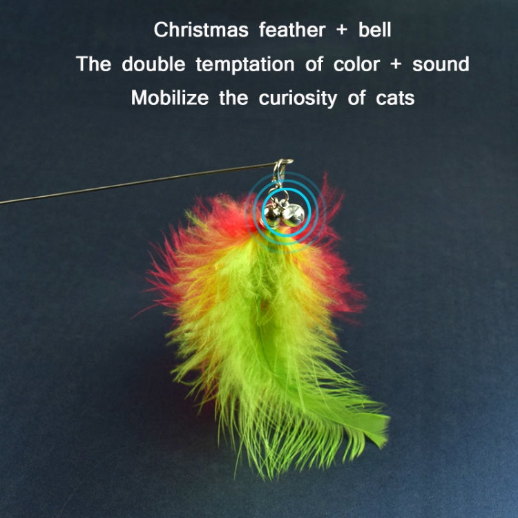 3 PCS Steel Wire Feather Long Pole Funny Cat Stick, 3 PCS Steel Wire Feather Cat Toy