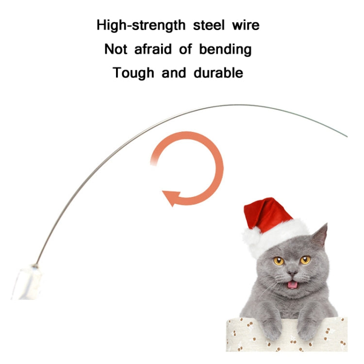 3 PCS Hairball Pendant Funny Cat Stick Scratch-Resistant Long Rod Wire Cat Toy, 3 PCS Hairball Pendant Cat Toy