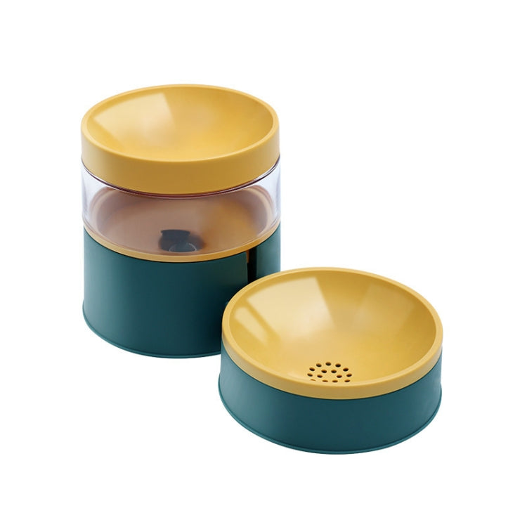 DT331 Automatic Feeder Pet Bowl Increased High Protect Neck Water Dispenser Dual-Purpose Food Bowl, Green, Blue, Red