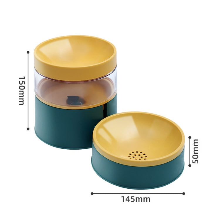 DT331 Automatic Feeder Pet Bowl Increased High Protect Neck Water Dispenser Dual-Purpose Food Bowl, Green, Blue, Red