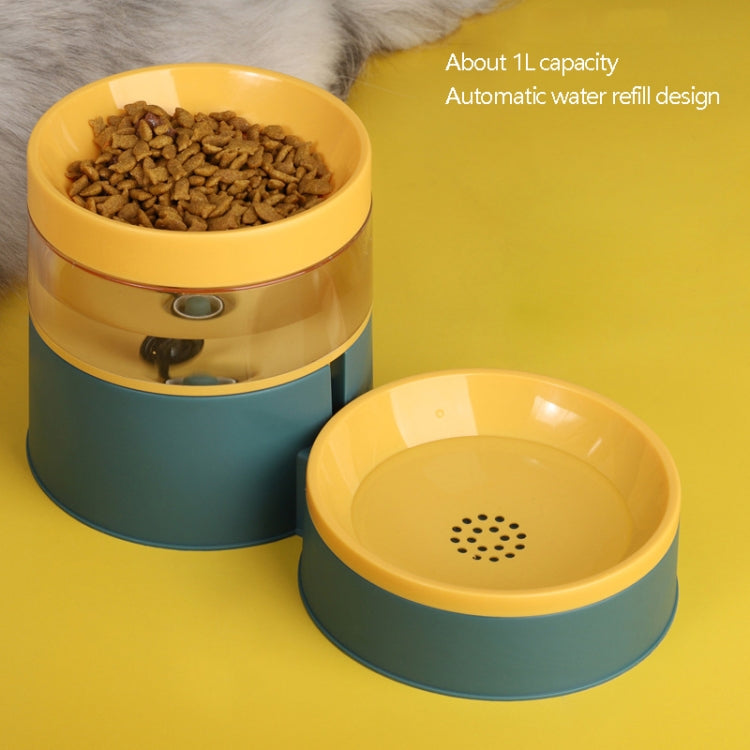 DT331 Automatic Feeder Pet Bowl Increased High Protect Neck Water Dispenser Dual-Purpose Food Bowl, Green, Blue, Red