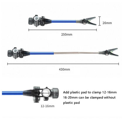 Quick Release Bracket Rear-Hanging Fishing Rod Antenna Pole, Black, Red, Blue