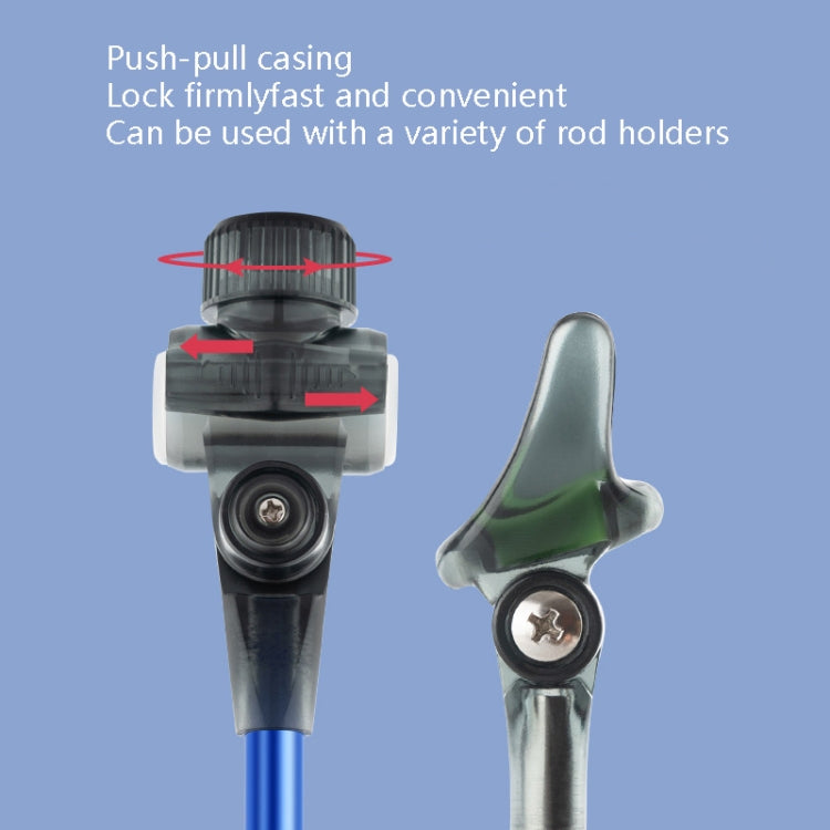 Quick Release Bracket Rear-Hanging Fishing Rod Antenna Pole, Black, Red, Blue