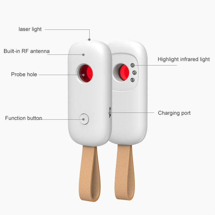 T6 Infrared Wireless Signal Detector Multi-Function Handheld Scanning Detector Anti-Monitoring Anti-Candid Anti-Tracking
