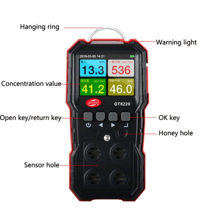 WT8800 Oxygen Content Detector Combustible Gas Toxic And Harmful Detector, GT8211, GT8212