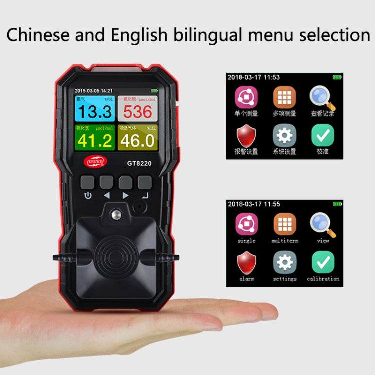 WT8800 Oxygen Content Detector Combustible Gas Toxic And Harmful Detector, GT8211, GT8212